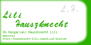 lili hauszknecht business card